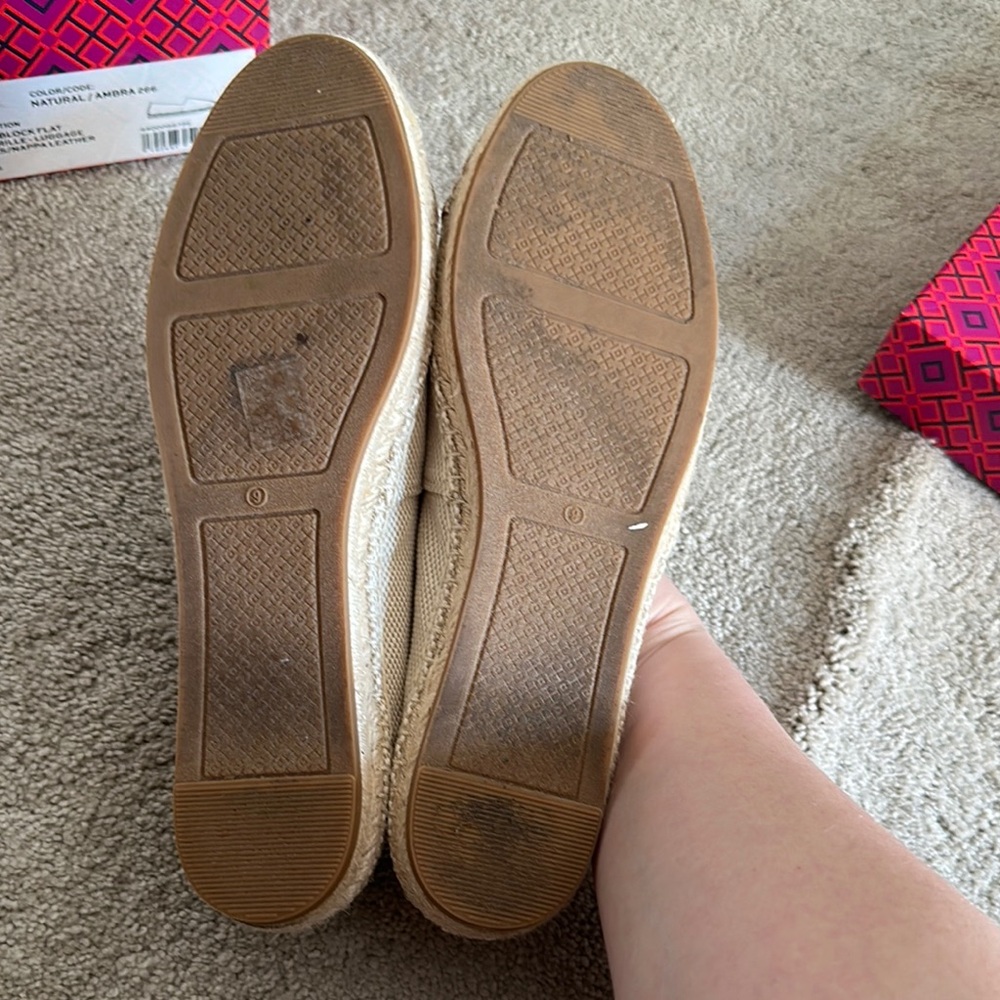 SOLD. Tory Burch Natural and Brown Espadrilles - Picture 6 of 10